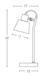 Juodo ir aukso matinės spalvos reguliuojama stalinė lempa E14, 42 cm - Nuotrauka 4