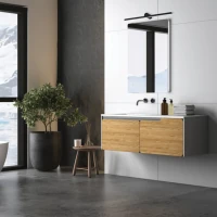 Matinės juodos spalvos LED vonios sieninis šviestuvas 10W 3000K IP54 - Nuotrauka 1