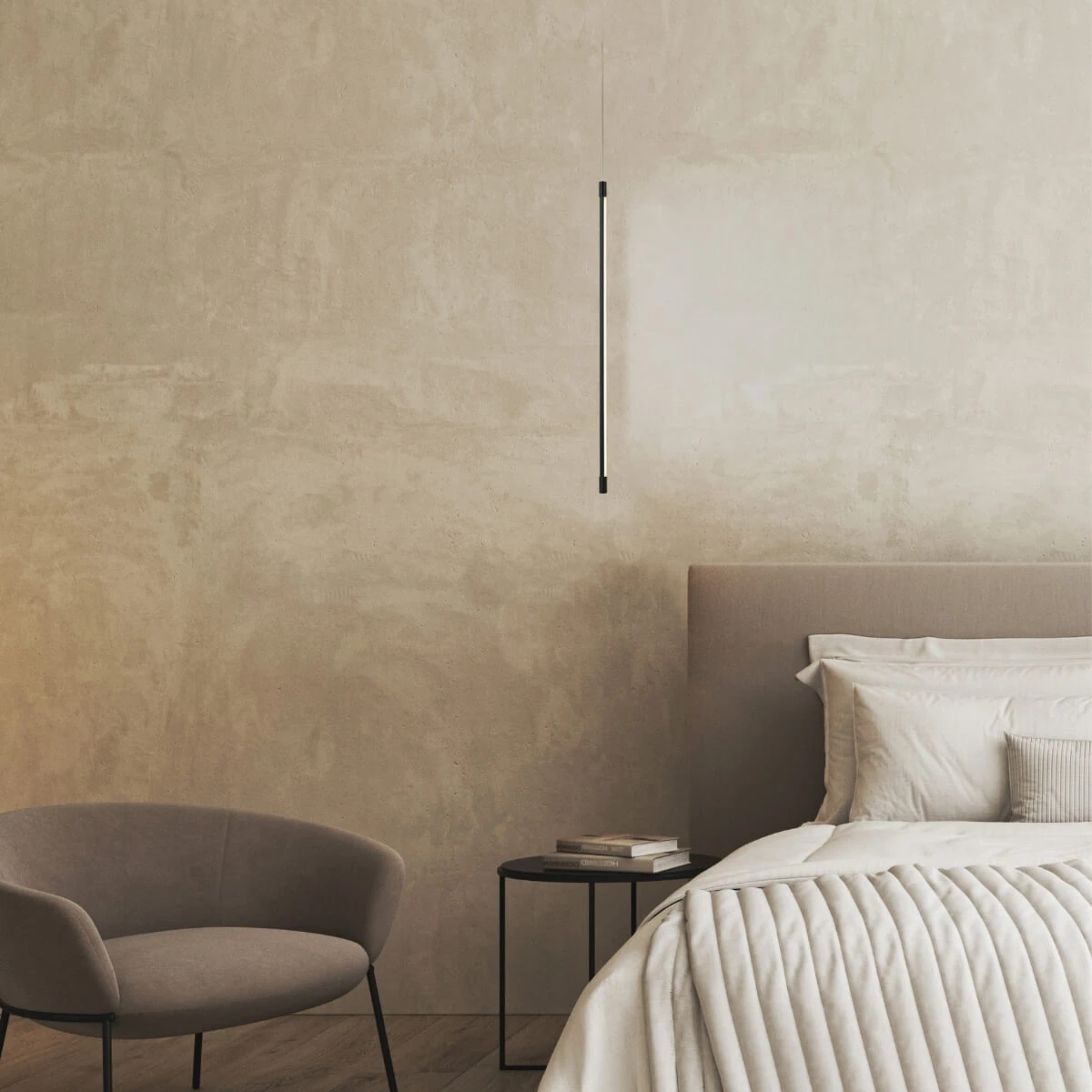 Black Slim LED Pendant Light