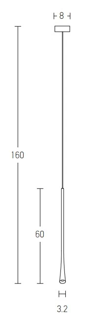 LED Pendant Light 6W 3000K Matt Black Aluminium