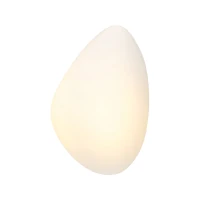 Pebble-Shaped LED Wall Light, White Opal Glass - Image 2