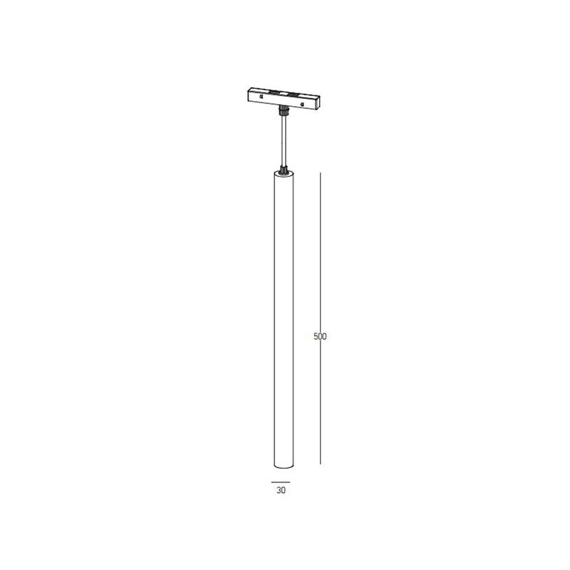 Magnetinis LED pakabinamas šviestuvas, 50cm, 7W, 3000K, baltas