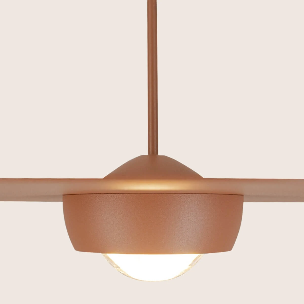 LED pakabinamas šviestuvas Ø55 cm – apvalus, terakotinis, TRIAC