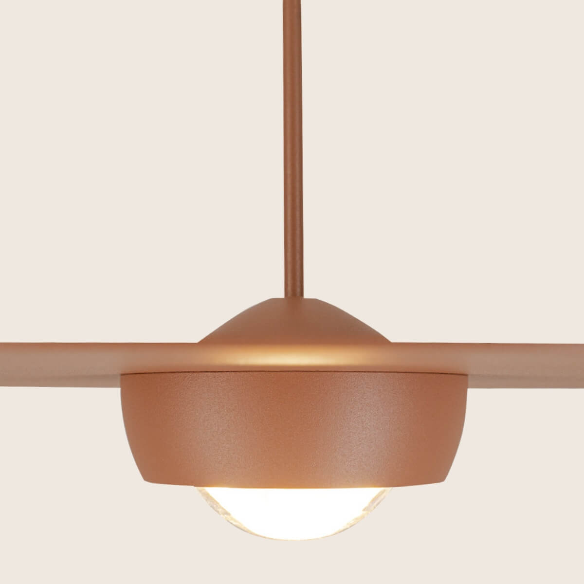 LED pakabinamas šviestuvas Ø55 cm – apvalus, terakotinis, TRIAC