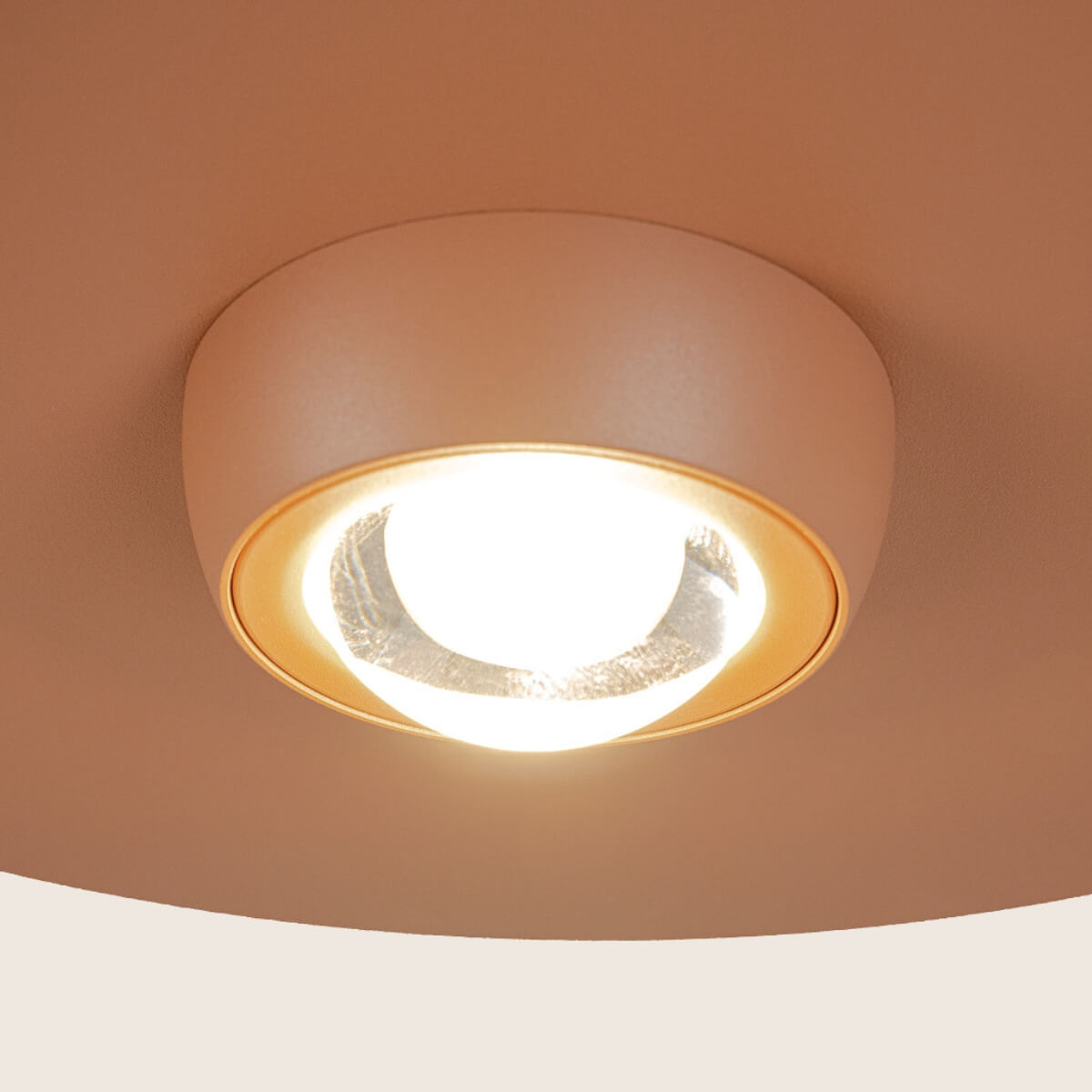 LED pakabinamas šviestuvas Ø55 cm – apvalus, terakotinis, TRIAC