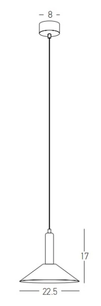 LED pakabinamas šviestuvas, juodas ir dažyto aukso, 17 cm gaubtas - Nuotrauka 3