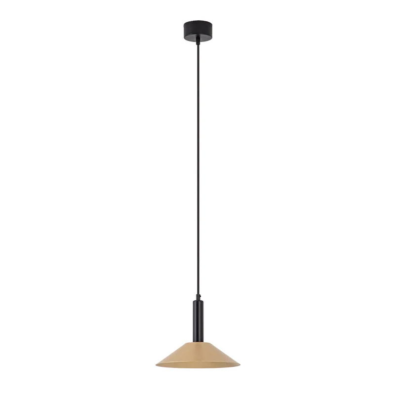 LED pakabinamas šviestuvas, juodas ir dažyto aukso, 17 cm gaubtas