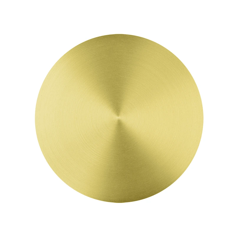 Brushed Brass Round LED Wall Light 6W 3000K Warm White