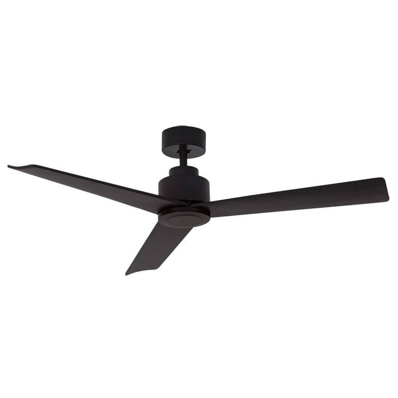 Modern Black 3-Blade Ceiling Fan, 132cm