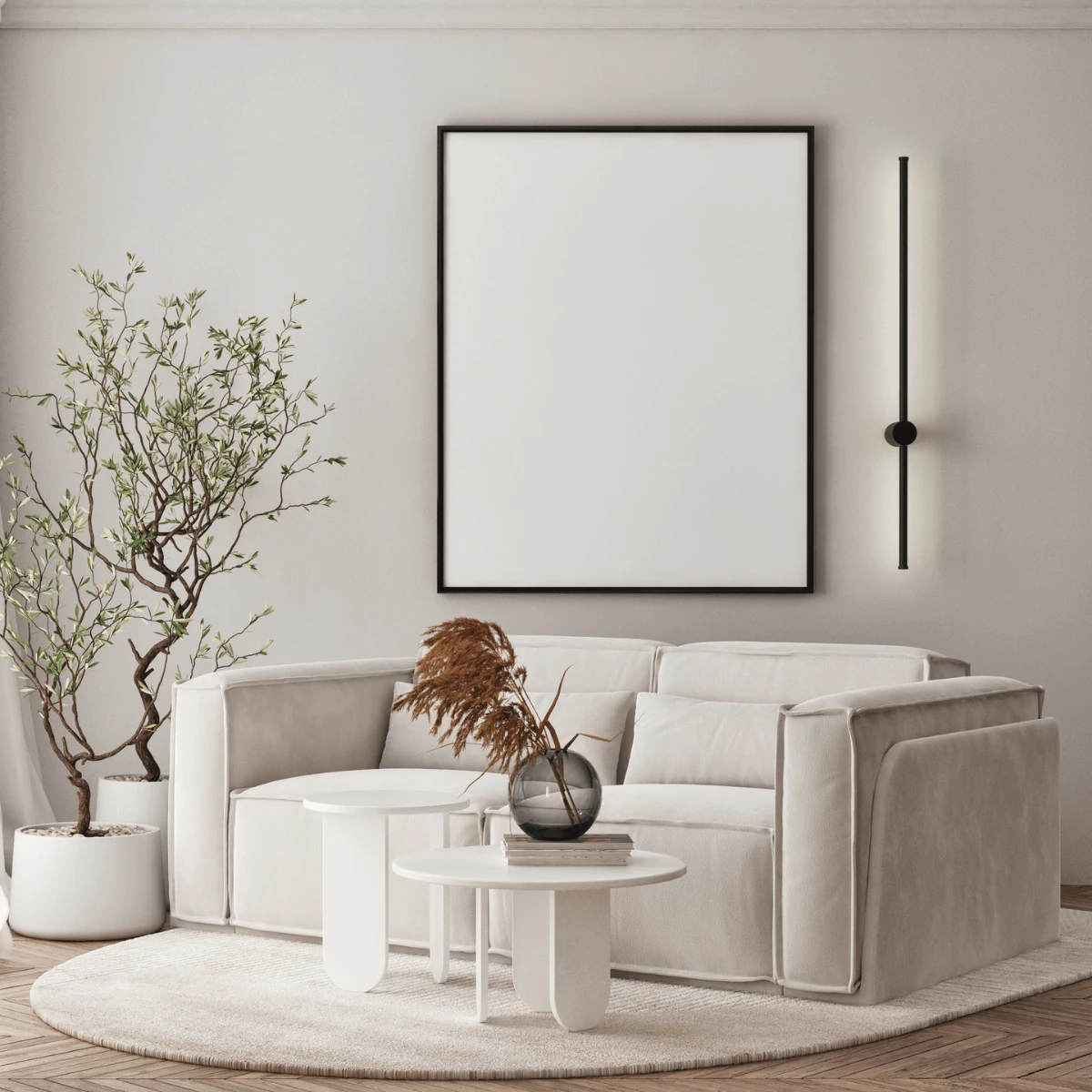 Black Matt Minimalist LED Wall Light