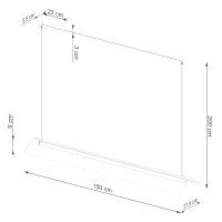 Pendant lamp 150 cm – linear, beige, CRI98 LED - Image 10
