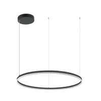 Juodo matinio paviršiaus apskritas LED pakabinamas šviestuvas Ø120cm - Nuotrauka 2