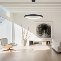 LED pakabinamas žiedinis šviestuvas, Ø80cm, smėlio juodas - Nuotrauka 1