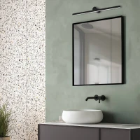 LED Vonios Veidrodžio Šviestuvas 17W 3000K IP54 Matinis Juodas - Nuotrauka 1