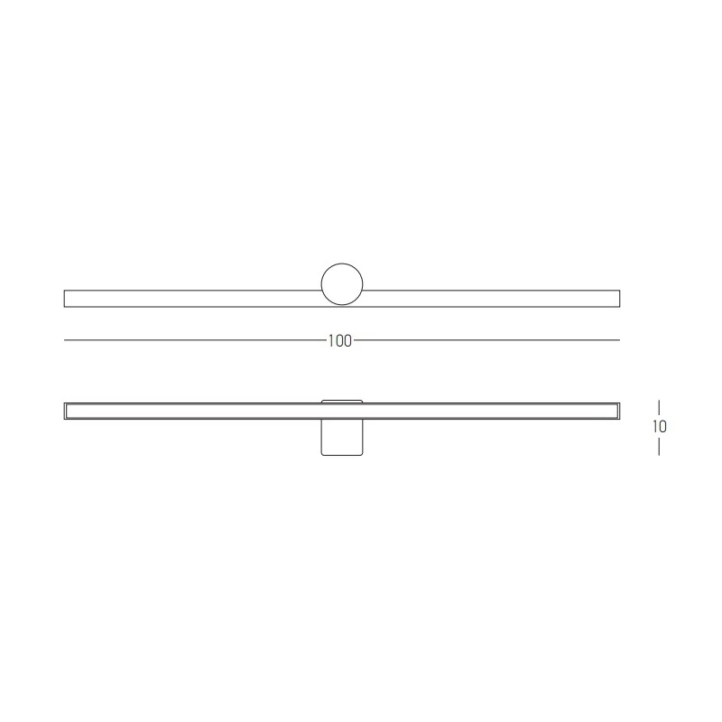 Linear LED Bathroom Wall Light, IP54, Sandy Black