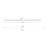 Linear LED Bathroom Wall Light, IP54, Sandy Black - Image 3