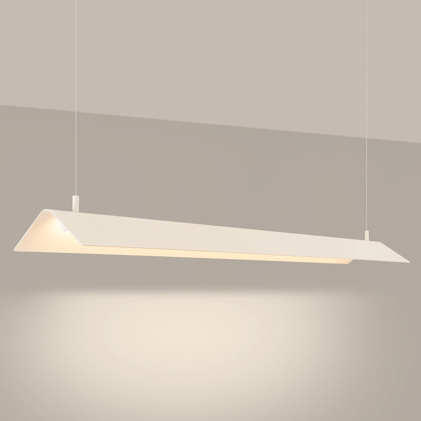 Pendant LED light 150 cm – linear, beige, CRI93