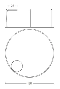 Gold Matt Circular LED Pendant Light - Image 2
