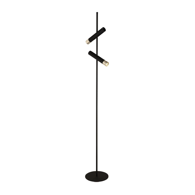 Adjustable LED Floor Lamp Black and Gold