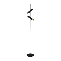Adjustable LED Floor Lamp Black and Gold - Image 2