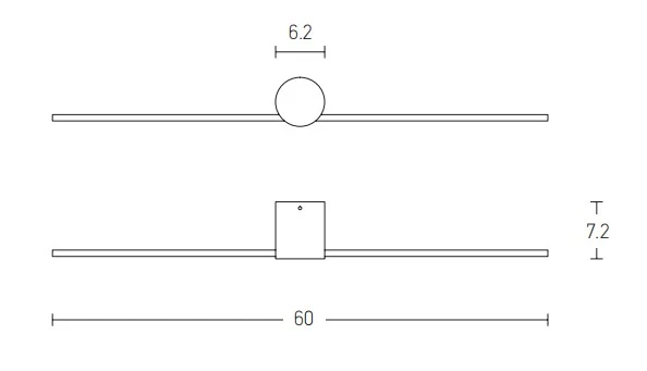 9W 3000K Matt Black Linear Surface LED Light