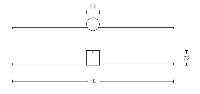 LED Bathroom Light 90cm Sandy Black IP44