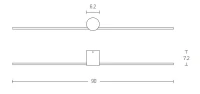 LED Bathroom Light 90cm Sandy Black IP44 - Image 3