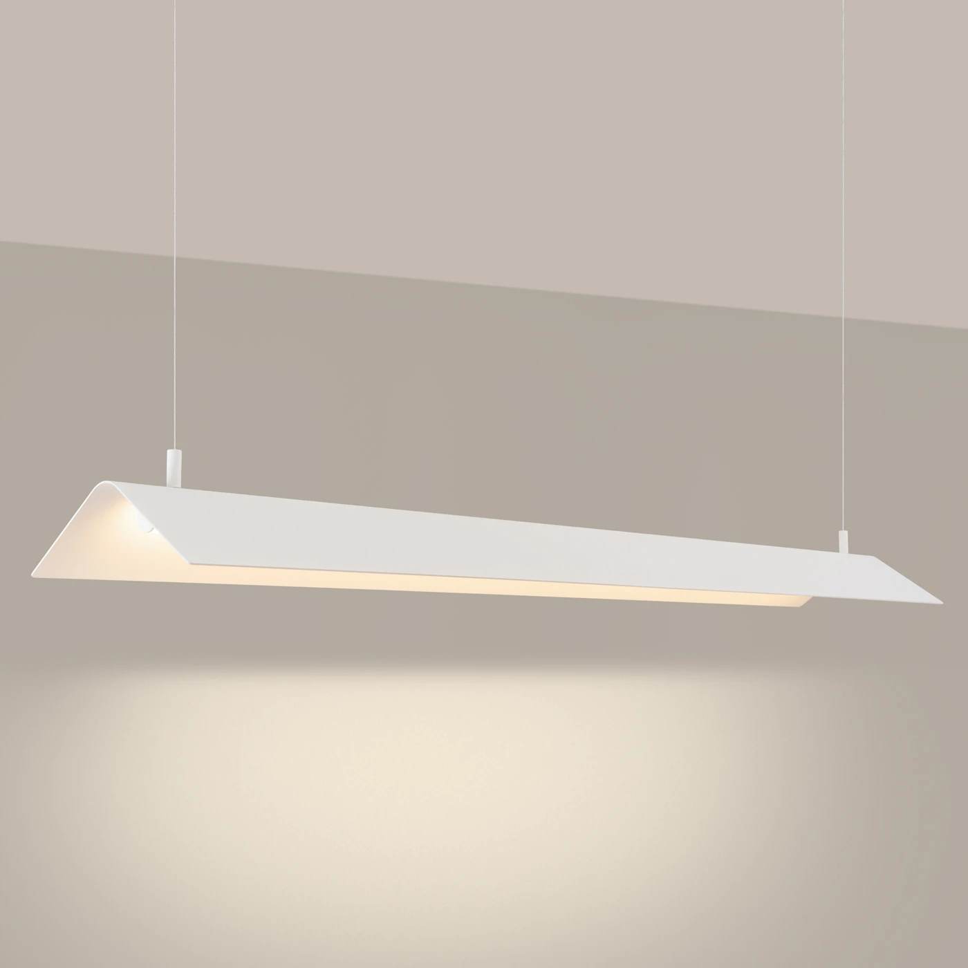 Pakabinamas šviestuvas 150 cm/24W – linijinis, baltas, CRI93