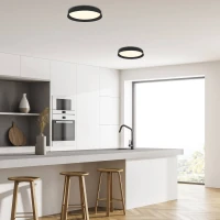 LED lubinis šviestuvas 20W 3000K matinės juodos spalvos - Nuotrauka 3