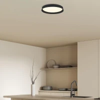 LED lubinis šviestuvas 20W 3000K matinės juodos spalvos - Nuotrauka 1