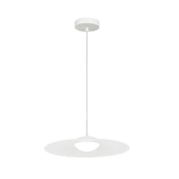 White Matt Disc LED Pendant Light - Image 2