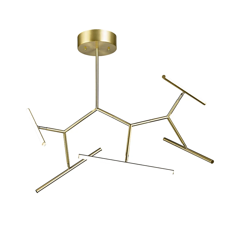 Gold Matt Geometric LED Pendant Light
