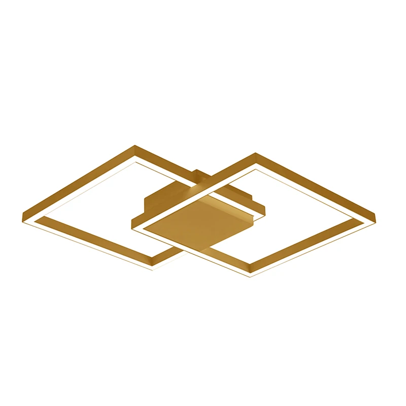 Geometric Gold Matt LED Ceiling Light