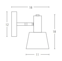 Adjustable Wall Spotlight, Sage Green & Gold Matt - Image 3