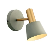 Adjustable Wall Spotlight, Sage Green & Gold Matt - Image 2
