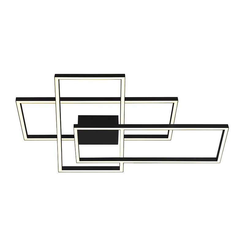 Matt Black Geometric LED Ceiling Light