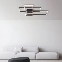 Matt Black Geometric LED Ceiling Light - Image 1