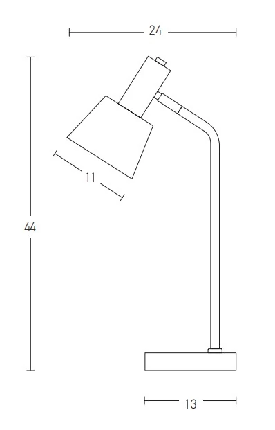 Matt Grey & Gold Desk Lamp E14 Max 25W