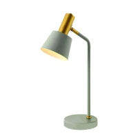 Matt Grey & Gold Desk Lamp E14 Max 25W - Image 1