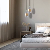 Gold and Chrome Pendant Light - Image 1