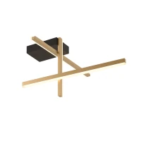 Geometric LED Ceiling Light Gold Matt & Black - Image 2