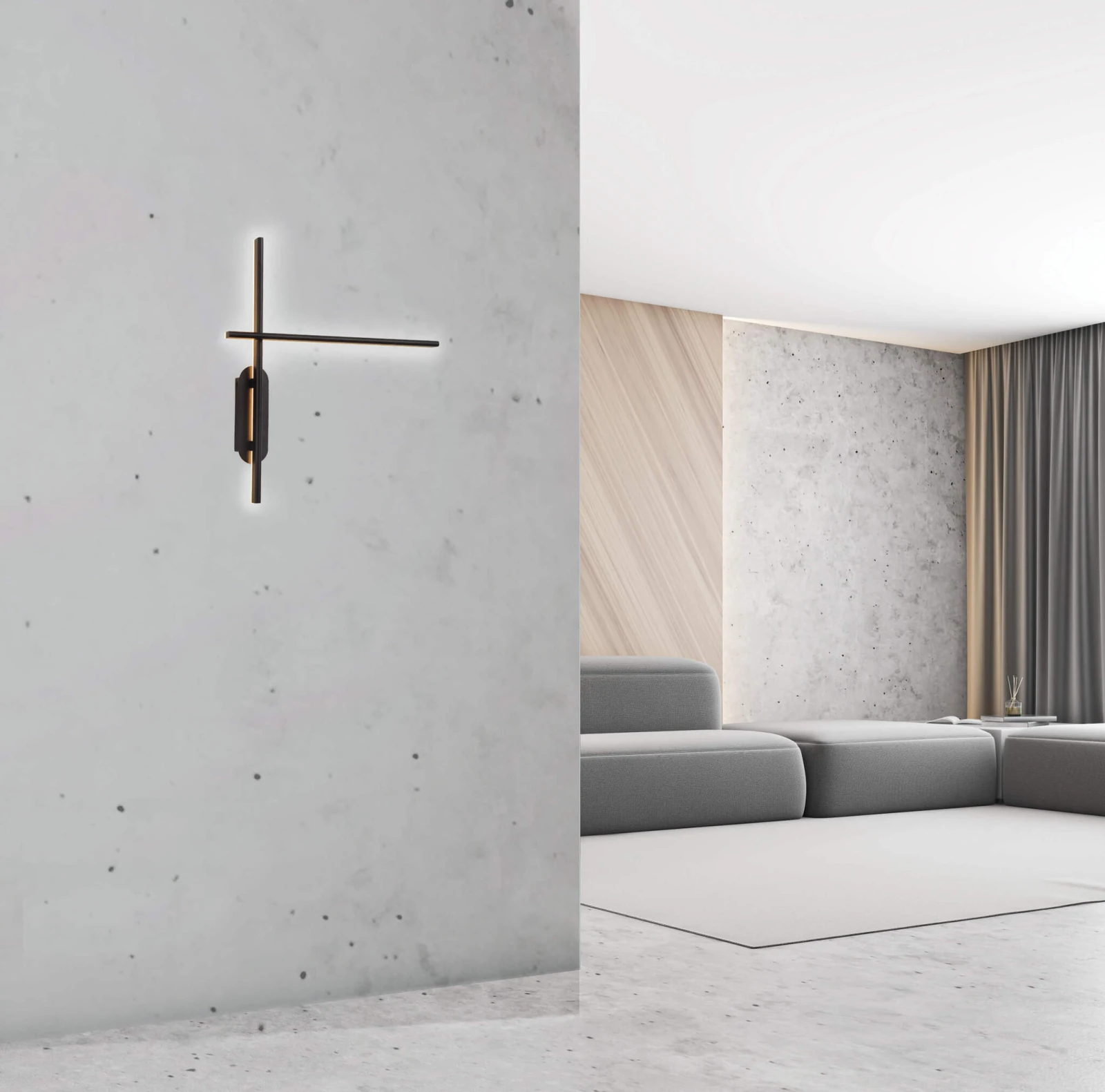Minimalist Matt Black LED Wall Sconce