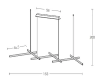 Geometrinis juodas matinis LED pakabinamas šviestuvas - Nuotrauka 4