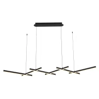 Geometrinis juodas matinis LED pakabinamas šviestuvas - Nuotrauka 2