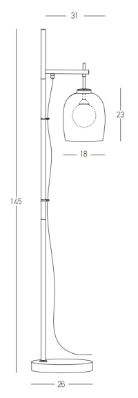 Contemporary LED Floor Lamp with Smoked Glass Shade - Image 4