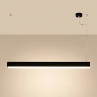 Pendant LED lamp 120 cm – linear, black, dimmable with remote - Image 4
