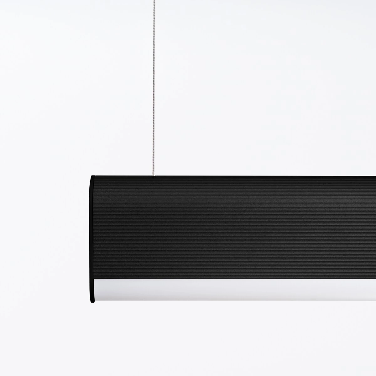 Pendant LED lamp 120 cm – linear, black, dimmable with remote