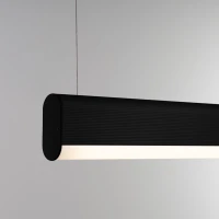 Pendant LED lamp 120 cm – linear, black, dimmable with remote - Image 6