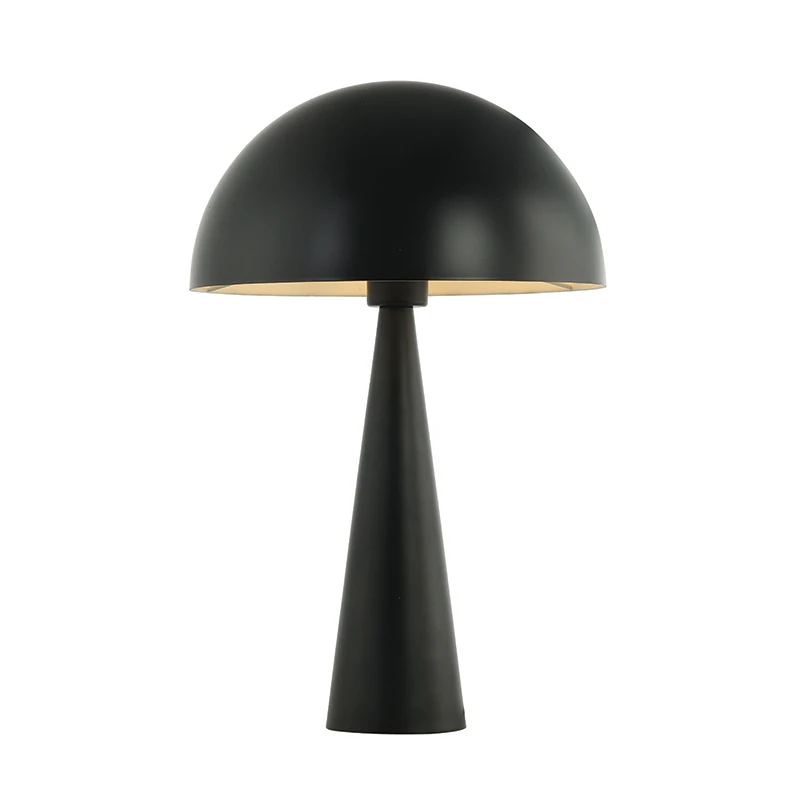 Black Matt Mushroom Table Lamp E27 Max 25W
