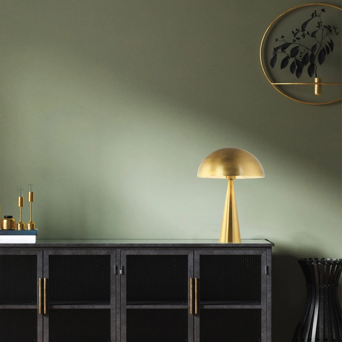 Gold Matt Mushroom Table Lamp E27